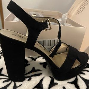 Anne Klein Chunky Black Heel